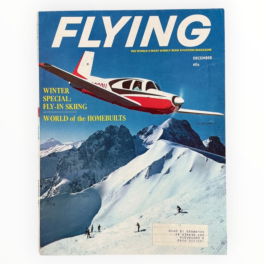 Flying Magazine December 1963 Mooney Super 21 Aviation Skydiving Vintage